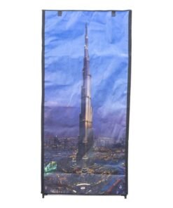 WT-EASYCARE Portable Wardrobe Closet with 2 Shelves And Hanging Space Blue