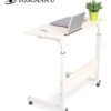 Adjustable Portable Laptop Desk Bedside Computer Table White 80x90x40cm