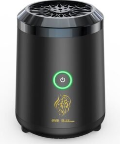 Bosidin USB Mini Type-C Power Rechargeable Incense Burner for Car and Home Black 9.8 x 6.7 x 7.4cm