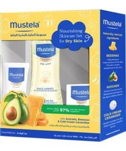 Mustela Nourishing Skin Care Set For Dry Skin, Pack of 3