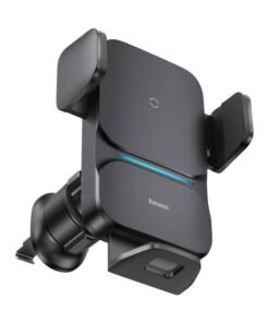Baseus Auto Alignment 15W Max Wireless Charger Car Phone Holder Qi-Certified Compatible with iPhone 14 Pro Max, 14/13/13 Pro Max/12/11/XS/XR/X, Galaxy S23/S22/S10/Note10 Black