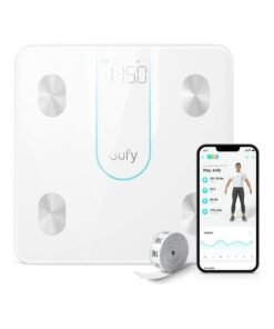 eufy Smart Scale P2, Digital Bathroom Weight Scale with Wi-Fi, Bluetooth Weighing Scale, 15 Measurements Including Weight, Body Fat, BMI, Muscle & Bone Mass, 3D Virtual Body Mod, 50 g/0.1 lb, IPX5 T9148 White