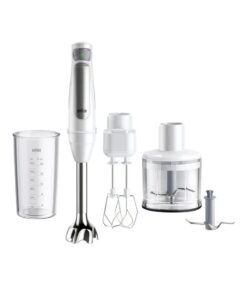 BRAUN 4 in 1 MultiQuick 7 MQ 7035 Hand Blender - with ActiveBlade technology, Blender & Food Processor 1000 W MQ7035BI White/Silver