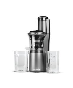 nutribullet Slow Juicer, Slow Masticating Juicer Machine, Easy to Clean, Quiet Motor & Reverse Function, BPA-Free, Cold Press Juicer with Brush 700 ml 150 W NB-SJ300 Charcoal Black