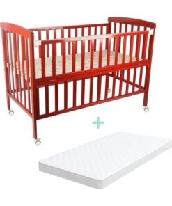 Moon Wooden Portable Crib 129x69x96 With Mattress 126x65x7 Cm