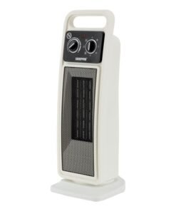 GEEPAS Fan Heater Ceramic Heating Element overheat Protection safety tip over Switch  adjustable Thermostat Indicator Light 1500.0 W GRH28530 white