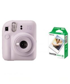 FUJIFILM Instax Mini 12 Instant Film Camera With Pack Of 10 Films Lilac Purple