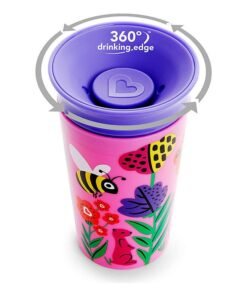 Munchkin Miracle 360 Wildlove Sippy Cup 9 Oz / 266 Ml 2 Pack Bee/lemur - Image 3
