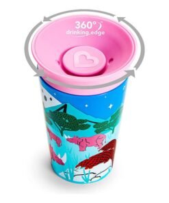 Munchkin Miracle 360° Wildlove Sippy Cup 9oz/266ml Rhino and Tiger 2 Pack - Image 3