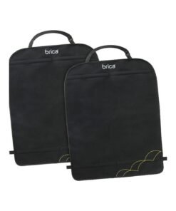 Munchkin Extra Large Deluxe Car Seat Kick Mats Protects Against Scuffs Moisture And Dirt Black Pack of 2