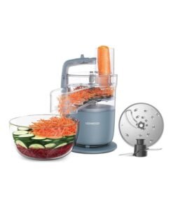 KENWOOD 2 In 1 Food Processor Plus Chopper With 360 Degree Express Serve For Limitless Slicing Grating Powerful Versatility Ultra Compact Ready To Go In Your Kitchen Drawer 1.3 L 650 W ‎FDP22.130GY Grey