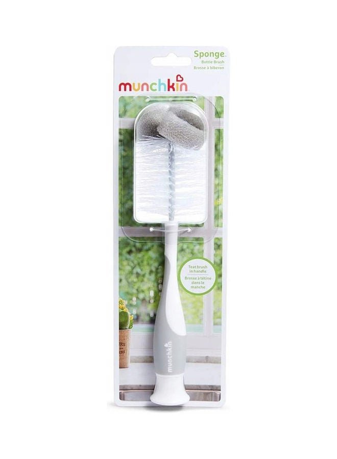 Munchkin Bottle And Nipple Brush Set, 2pc - Easy Grip Sponge Cleaners for Baby Bottles, 0+ Months - Assorted