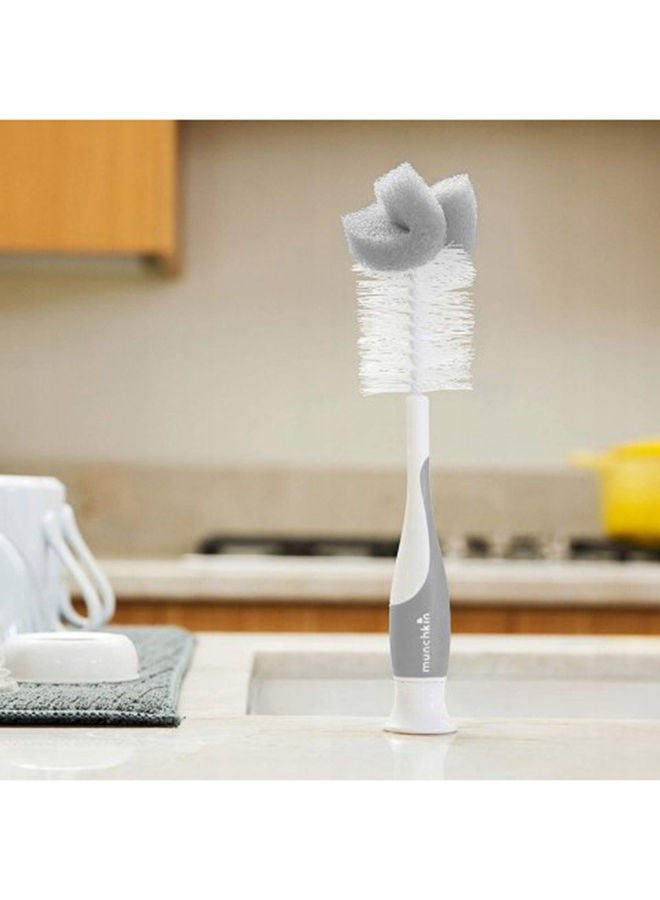 Munchkin Bottle And Nipple Brush Set, 2pc - Easy Grip Sponge Cleaners for Baby Bottles, 0+ Months - Assorted - Image 3