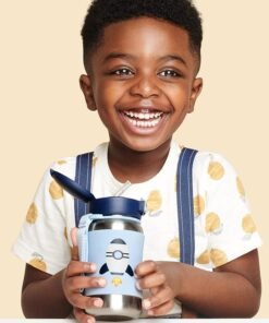 Skip Hop Toddler Sippy Cup With Straw, Sparks Stainless Steel Straw Bottle, Robot - Image 3
