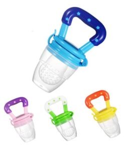 Rock Pow Baby Food Feeder,4 Pieces Teething Dummy Fresh Fruit Pacifier Infant Silicon Pacifier Fruit Teethers For Supplement Feeding