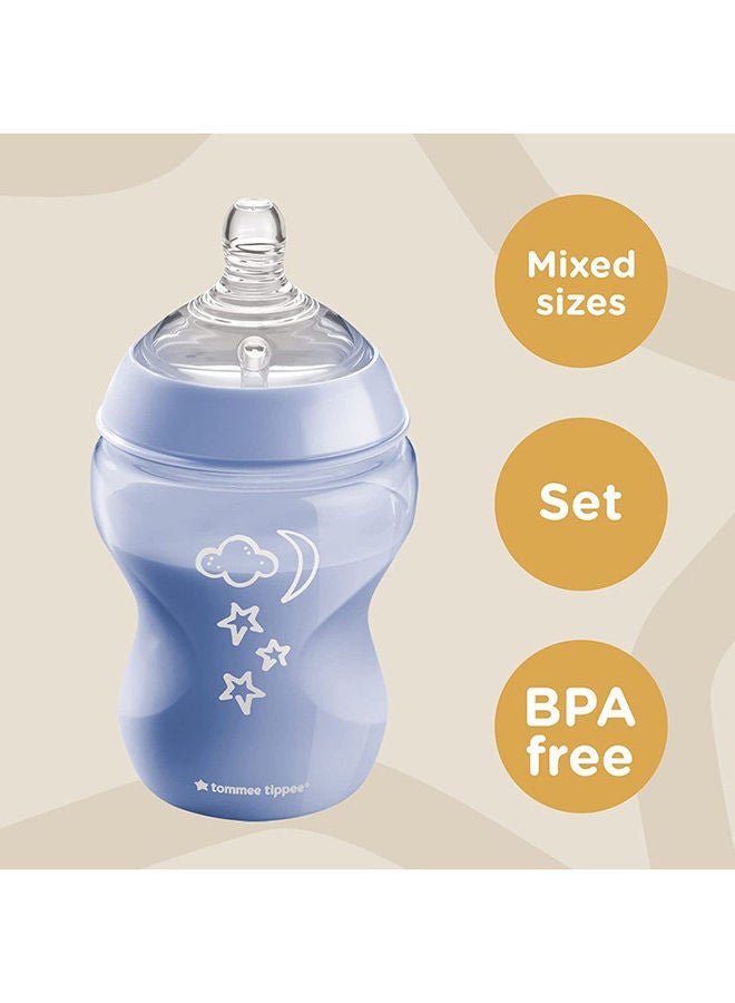 tommee tippee Closer To Nature Newborn Baby Bottle Starter Kit, Breast-Like Teats With Anti-Colic Valve, Mixed Sizes, Pink - Image 2