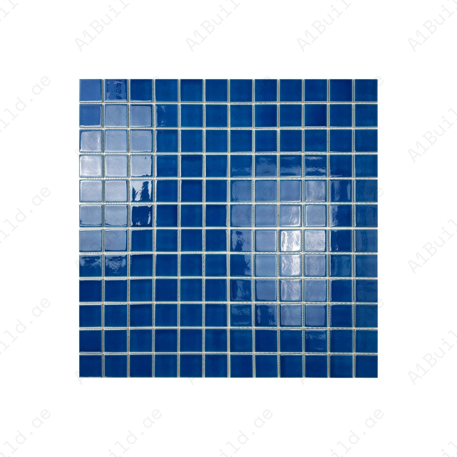 Oceanic Opal Series Ultra Marine Blue Crackle Porcelain Mosaic