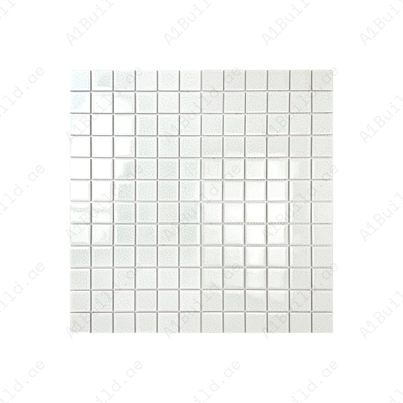 Oceanic Opal Series White Double Crackle Porcelain Mosaic