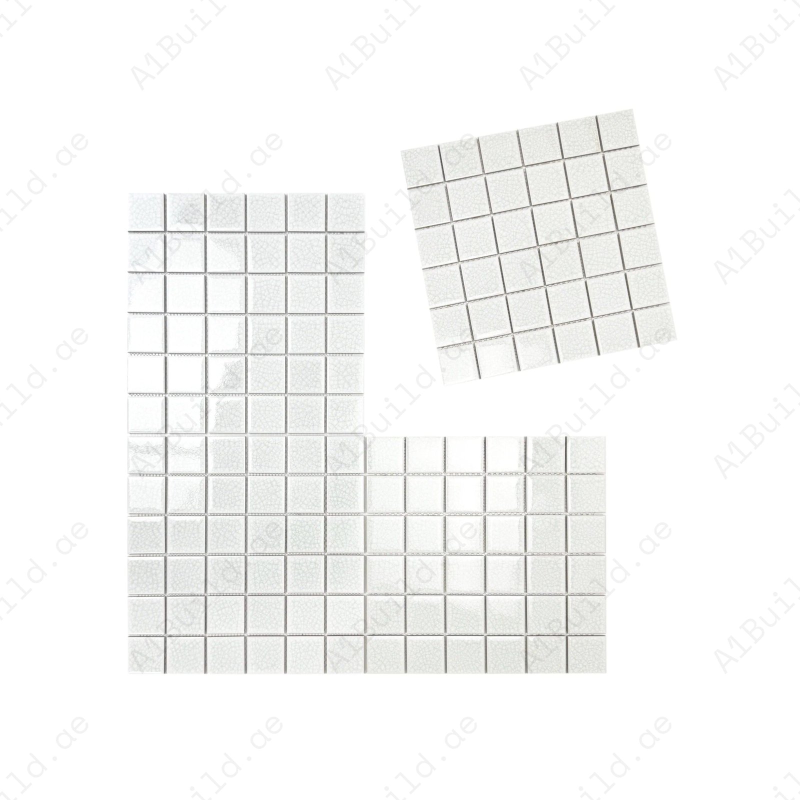 Oceanic Opal Series White Double Crackle Porcelain Mosaic - Image 2
