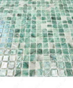 Alternative view of Spanish Mosaic Series Olive Green Recycled Glass Mosaic