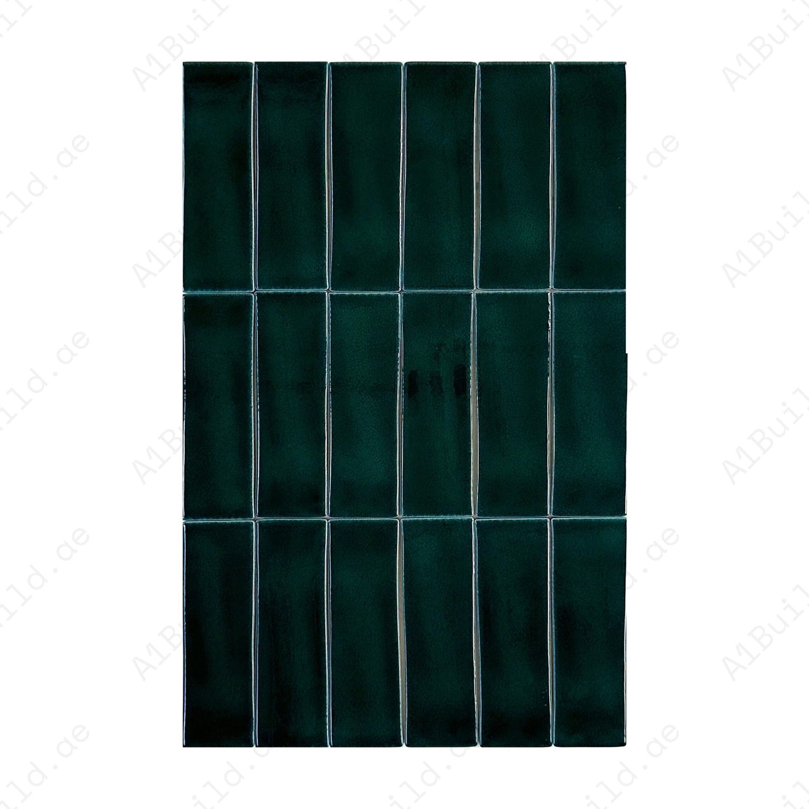 Peacock Blue Glossy Crackle Porcelain Artisanal Tile