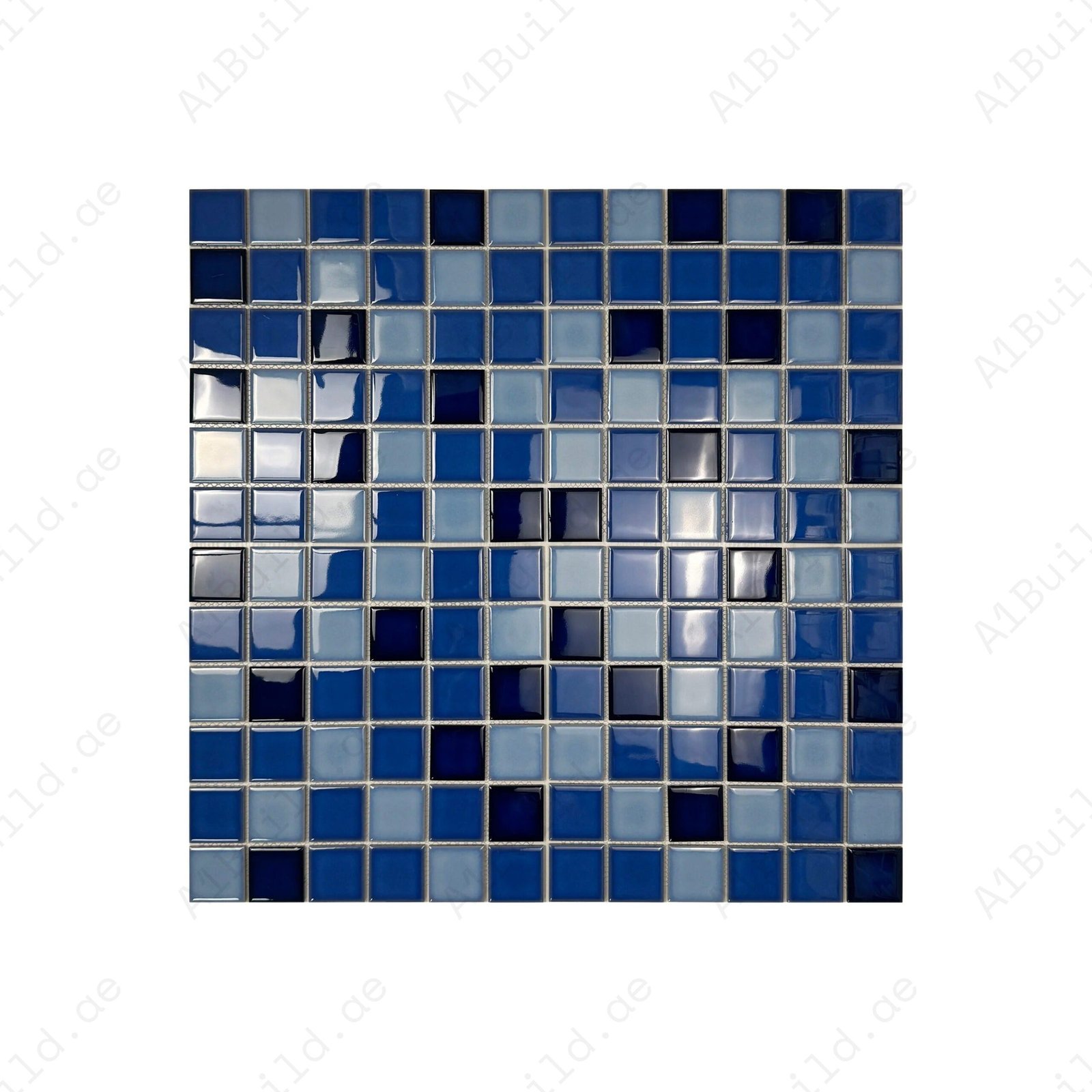 Midnight Splendor Powder & Ultra Marine Blue Porcelain Mosaic
