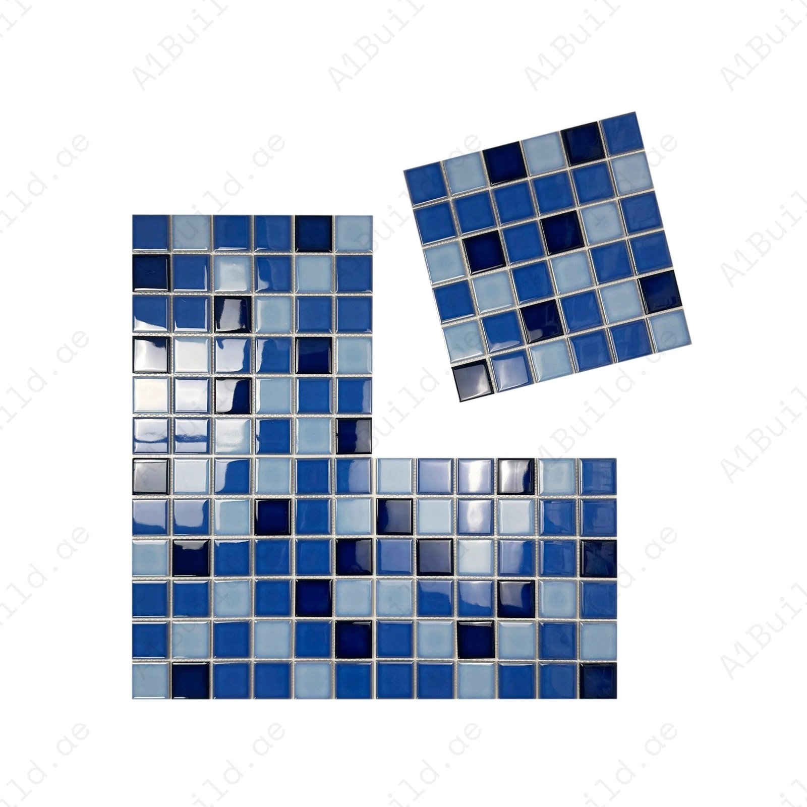 Midnight Splendor Powder & Ultra Marine Blue Porcelain Mosaic - Image 2