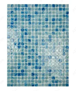 Spanish Mosaic Series Powder Blue & Teal Blue Mixed Recycled Glass Mosaic