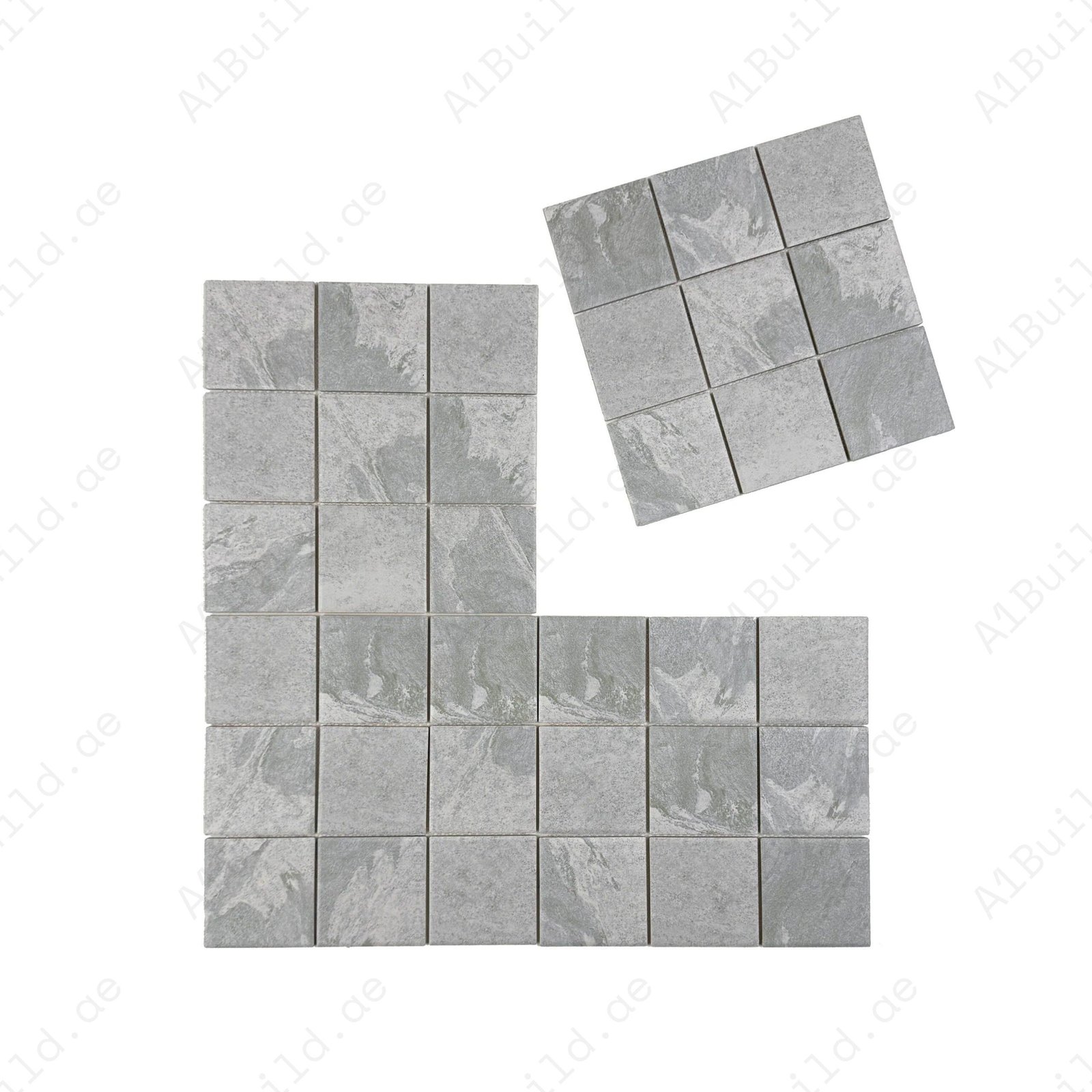 Majestic Naturale Glacier Grey Stone Pattern Flat Surface Porcelain Mosaic - Image 2