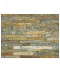 Starlit Quartz Rust Army Green & Rust Moss Green Split Quartz Wall Cladding