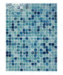 Spanish Mosaic Series Tiffany Blue & Sapphire Blue Mixed Recycled Glass Mosaic
