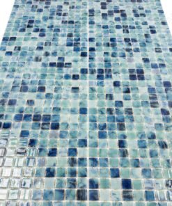 Alternative view of Spanish Mosaic Series Tiffany Blue & Sapphire Blue Mixed Recycled Glass Mosaic