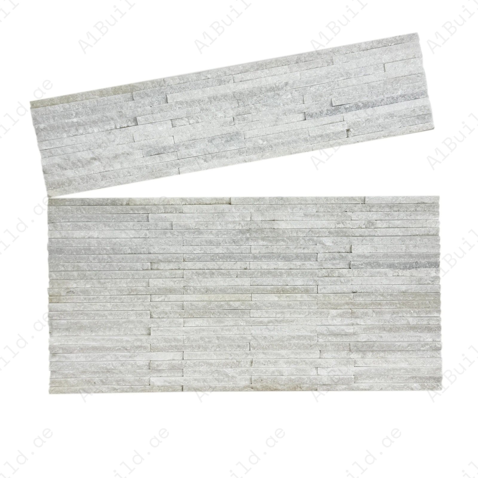 Twilight Stream Series White Split Quartz Wall Cladding - Image 2