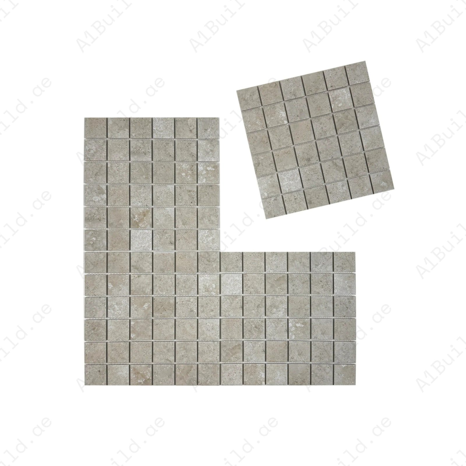 Limestone Porcelain Tile Series Light Beige Flat Surface Matt Porcelain Mosaic - Image 2