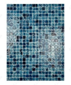 Spanish Mosaic Series Teal Blue Recycled Glass Mosaic