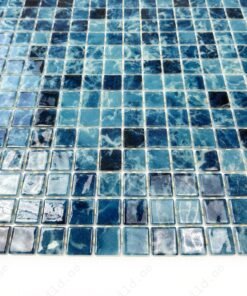Alternative view of Spanish Mosaic Series Teal Blue Recycled Glass Mosaic