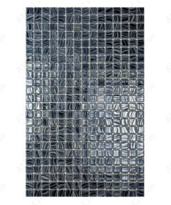 Spanish Mosaic Series Iron Grey & Ash Grey Shinny Streaks And Swirls Texture Recycled Glass Mosaic