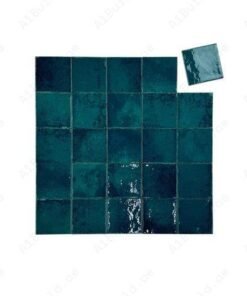 Alternative view of Rich Green Glossy Porcelain Subway Artisanal Tile