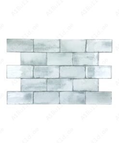Alternative view of Sage Green Glossy Ceramic Artisanal Tile