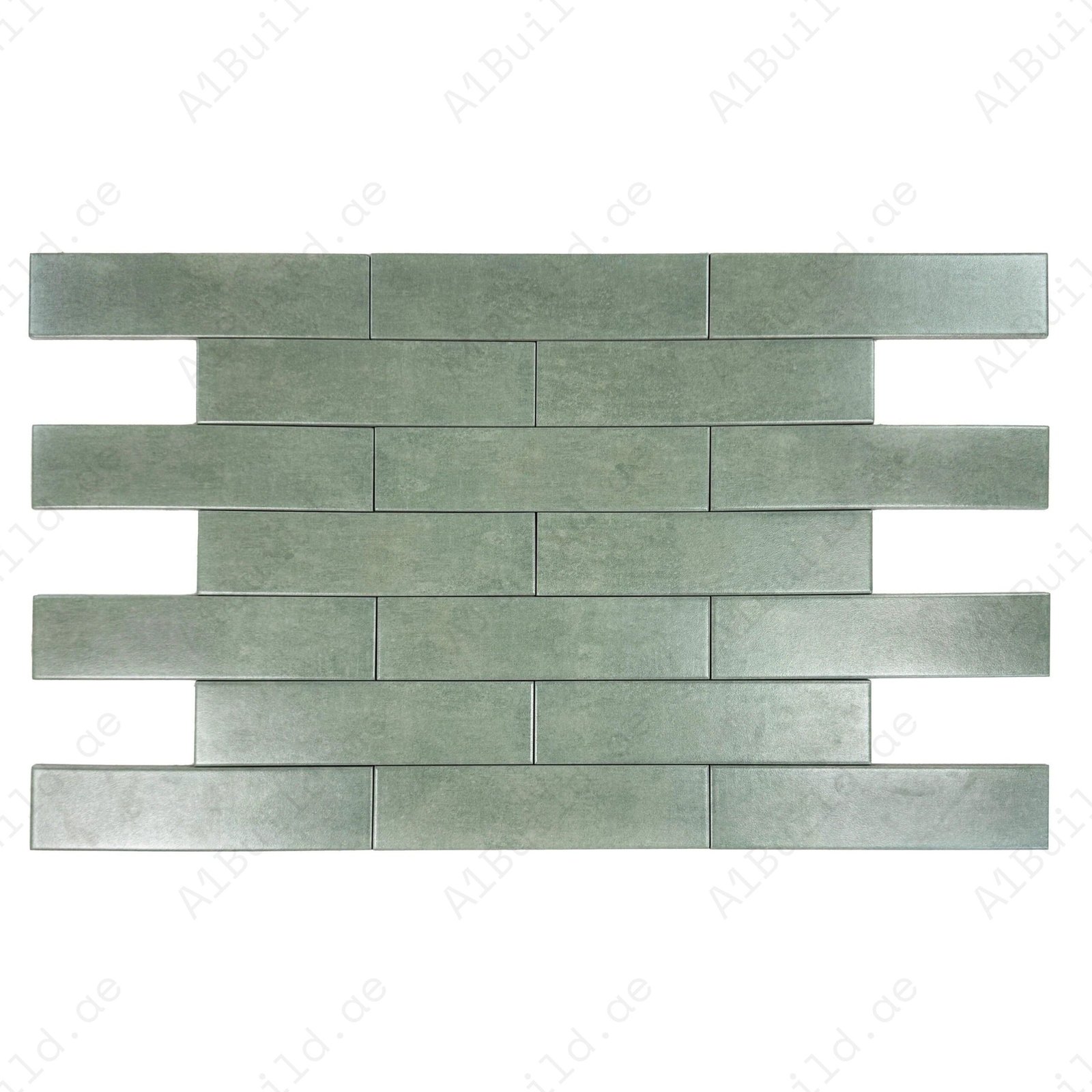 Sage Green Semimatte Porcelain Artisanal Tile - Image 2