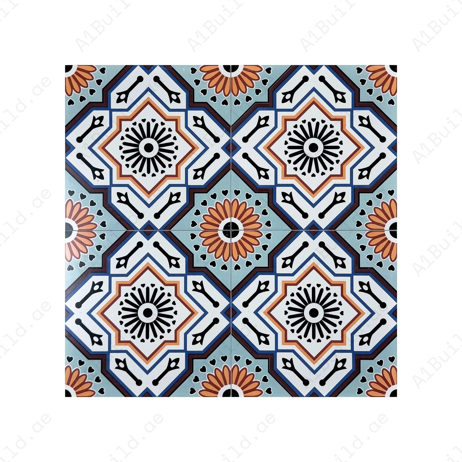 Sahara Splendor Moroccan Style Matte Ceramic Tile Pattern 310