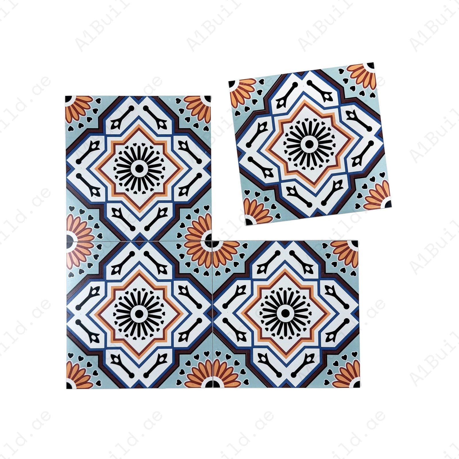 Sahara Splendor Moroccan Style Matte Ceramic Tile Pattern 310 - Image 2