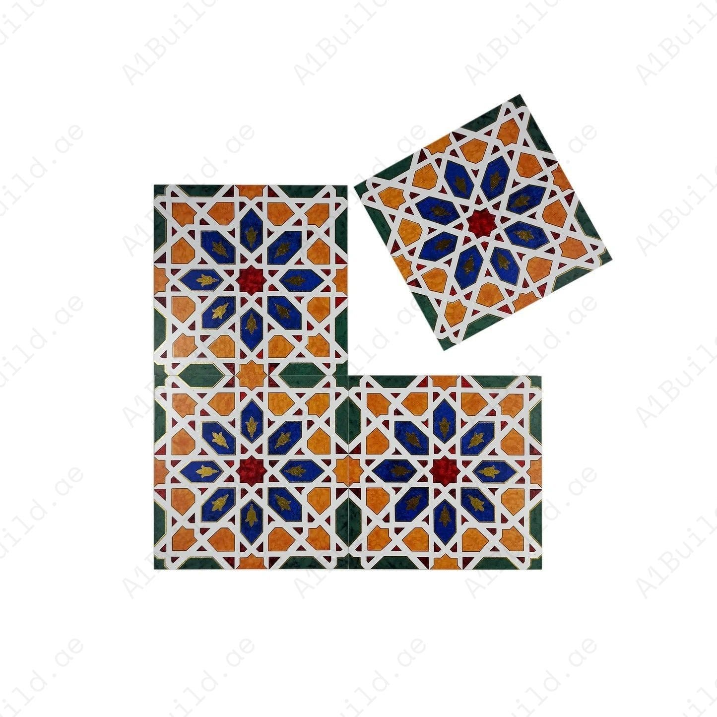 Sahara Splendor Series Moroccan Style Matte Ceramic Tile Pattern 328 - Image 2