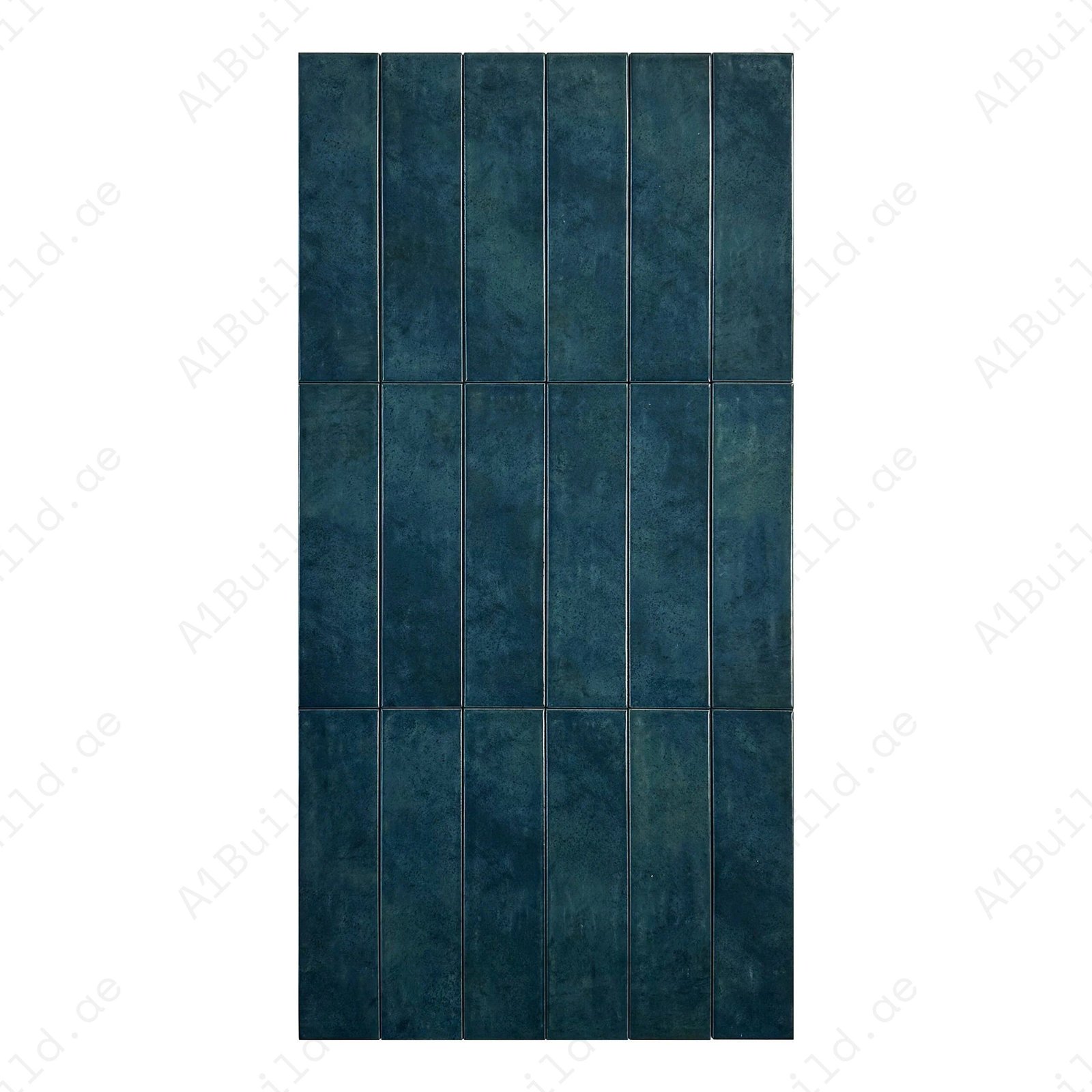 Sea Green Semimatte Porcelain Artisanal Tile