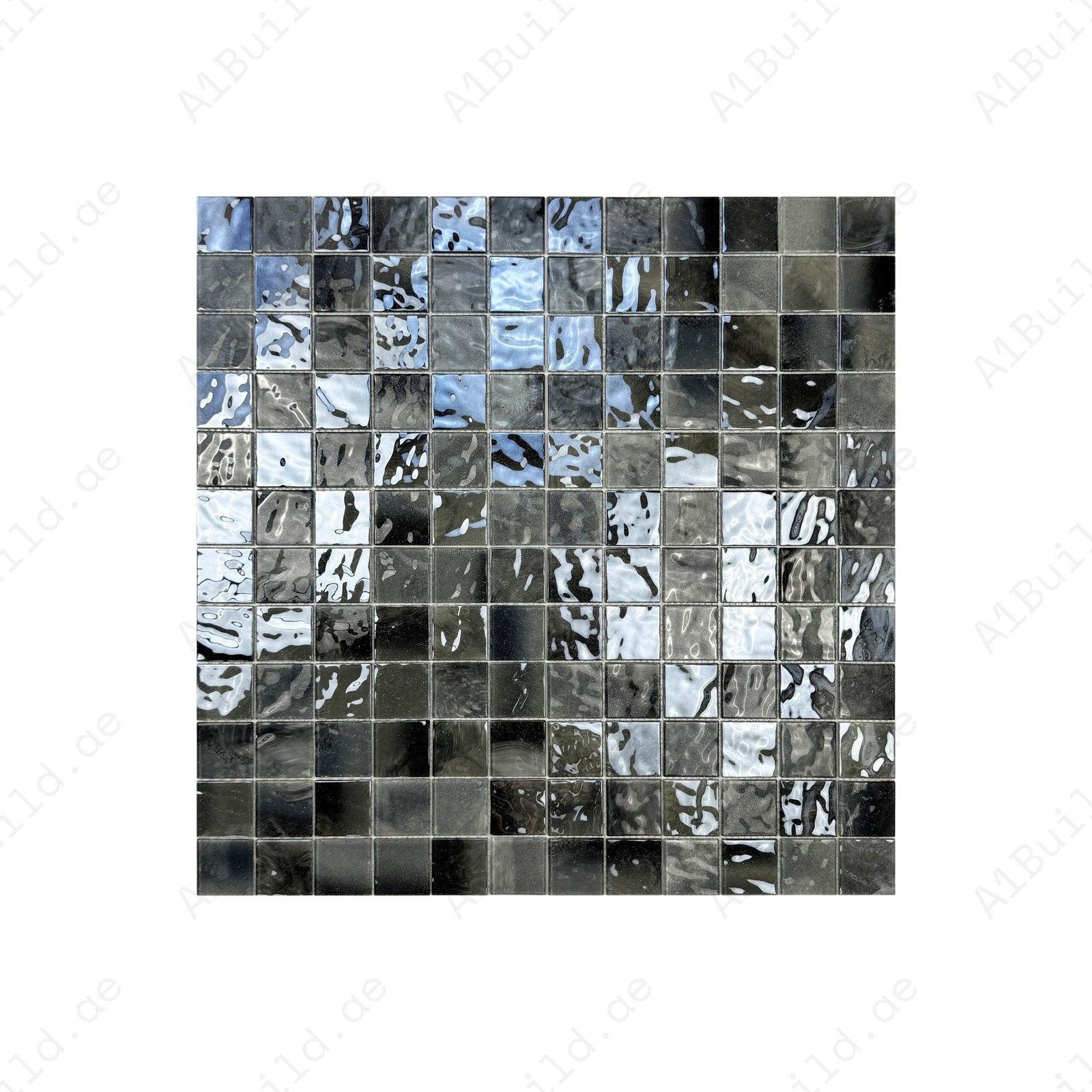 Marble Mirage Seal Grey, Iron Grey & Black Glass Mosaic for Pools