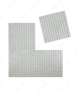 Alternative view of Serene Spectrum White Hot Melt Glass Mosaic