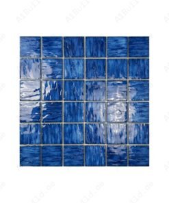 Serene Wave Baby Blue 3D Crystalline Glazed Porcelain Mosaic