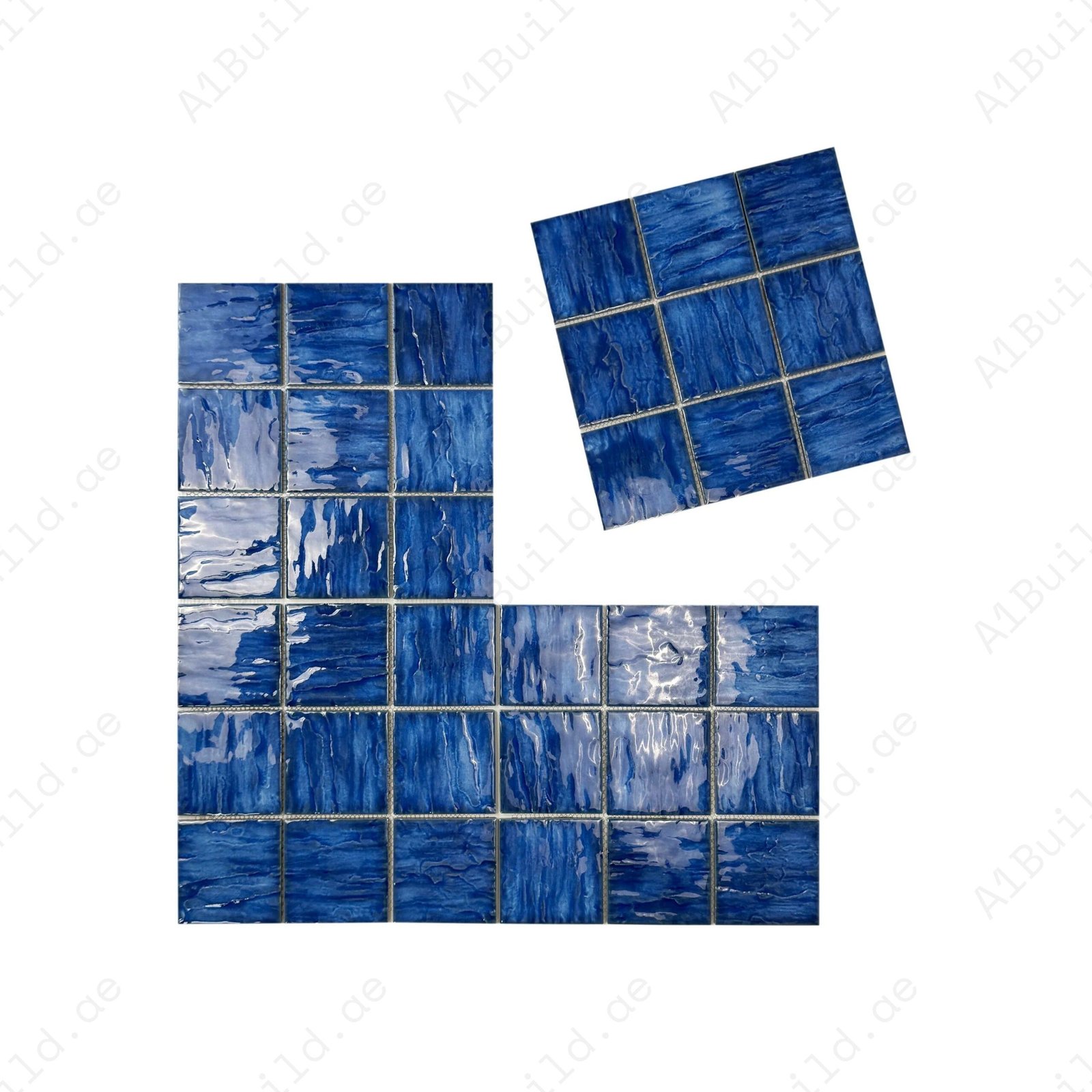 Serene Wave Baby Blue 3D Crystalline Glazed Porcelain Mosaic - Image 2