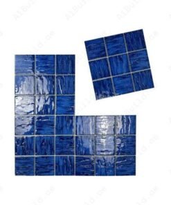 Alternative view of Serene Wave Navy Blue 3D Crystalline Glazed Porcelain Mosaic