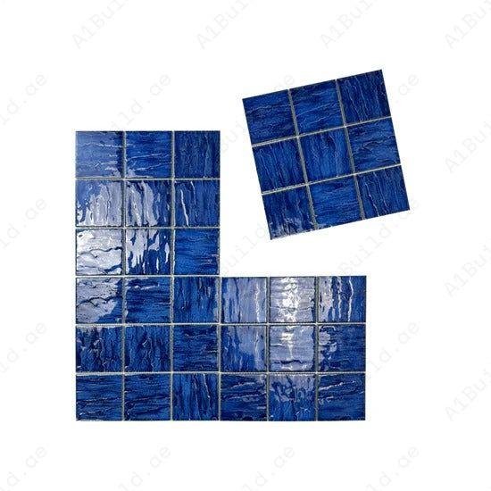 Serene Wave Navy Blue 3D Crystalline Glazed Porcelain Mosaic - Image 2